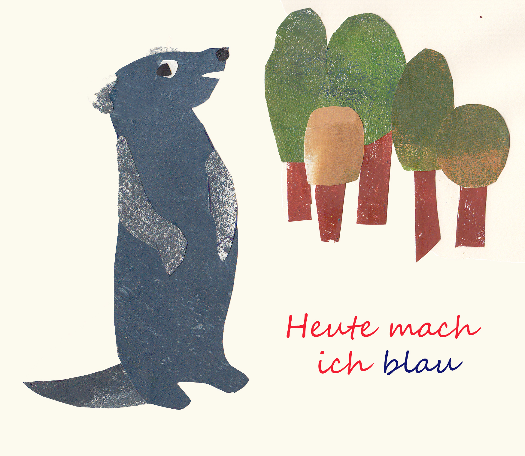 Collage blau Selbstwert